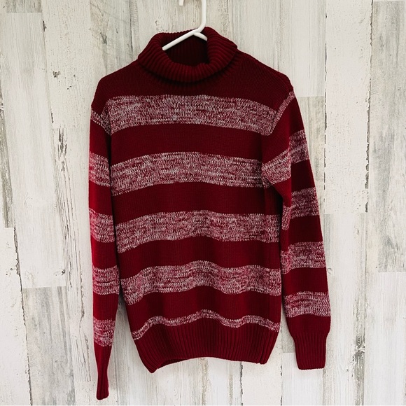 Eddie Bauer Women’s Size Large Turtleneck Sweater In Cranberry - Picture 1 of 6